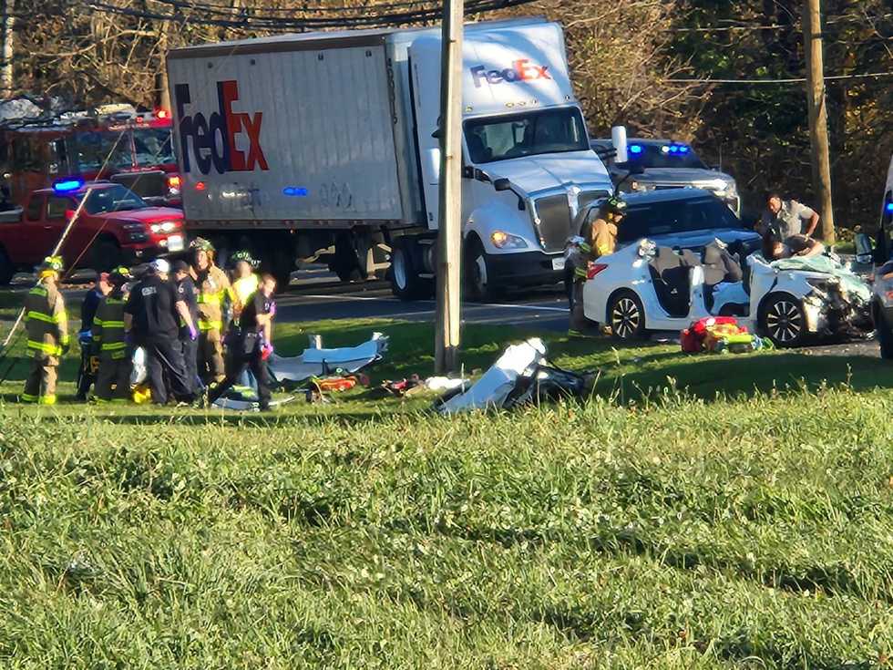 Car, truck collide head-onon Route 44 in East Canaan
