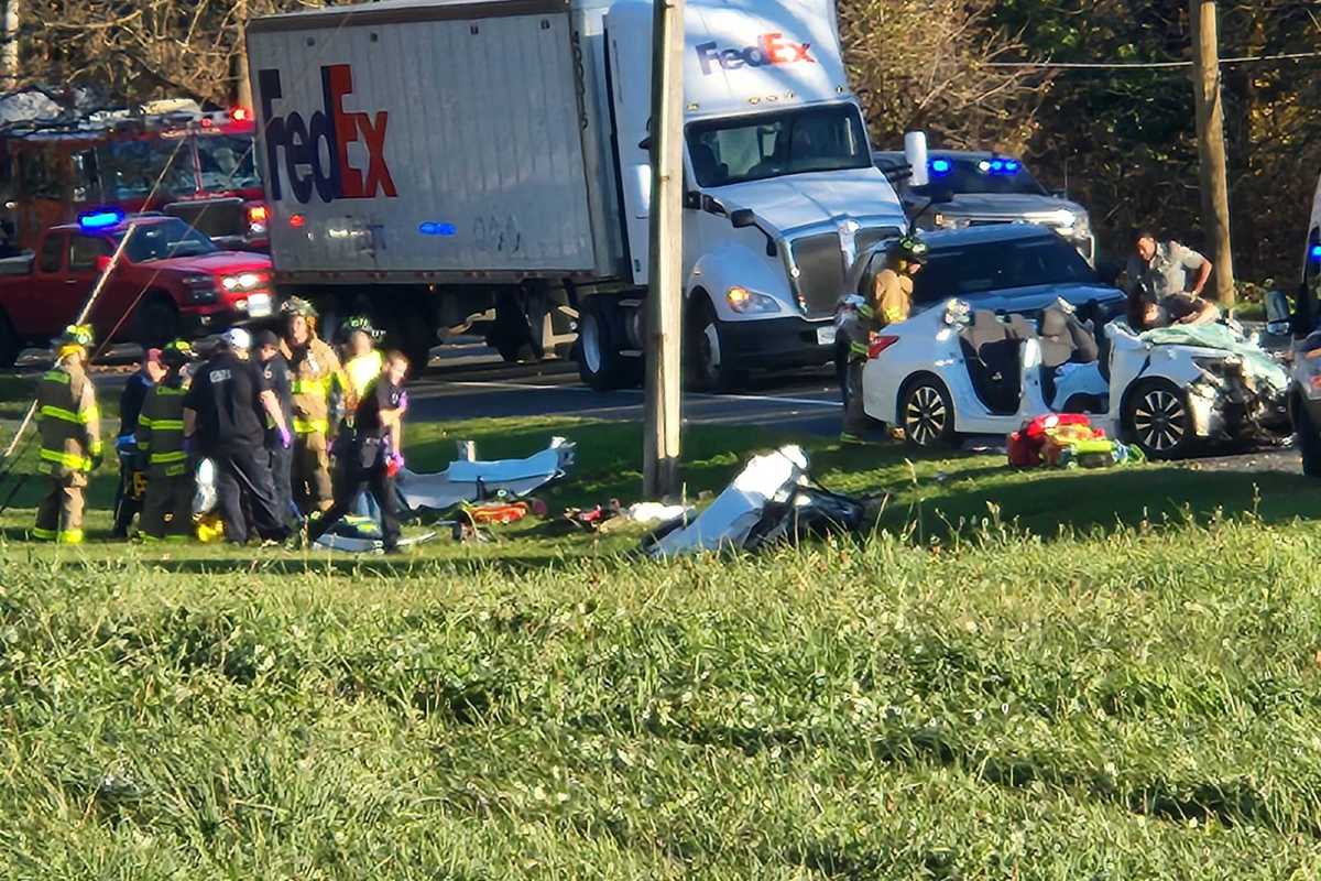 Car, truck collide head-onon Route 44 in East Canaan