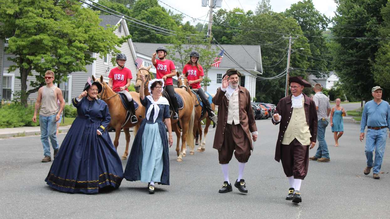 Falls Village celebrates Fourth with cannon fire, time capsule