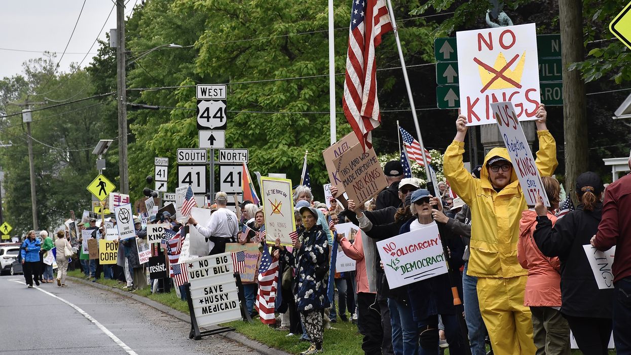 Hundreds gather at ‘No Kings’ political protests