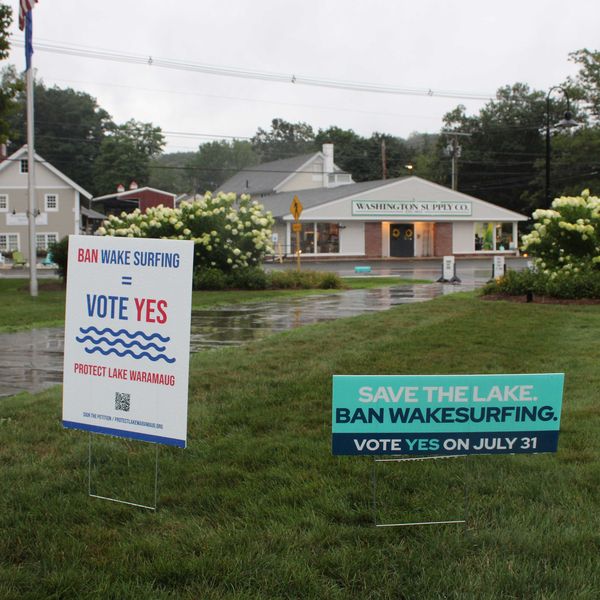 Wake surfing advocates challenge Lake Waramaug ban