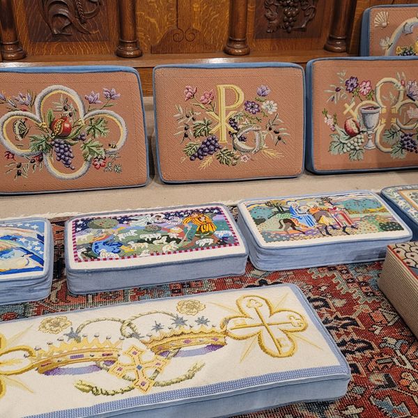 Graceful stitching at the altar