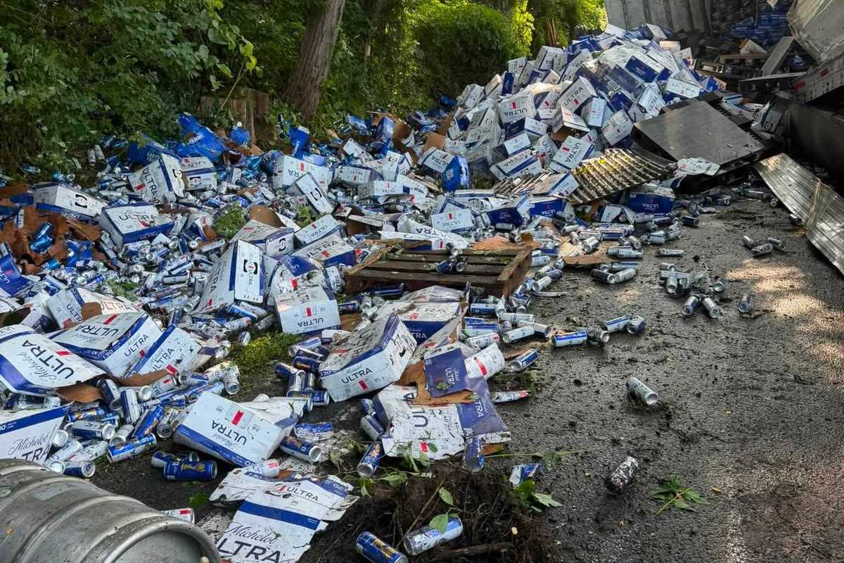 Truck driver issued speeding ticket after sending beer all over Route 44 in Salisbury
