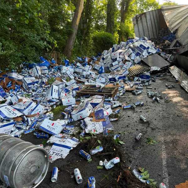 Truck driver issued speeding ticket after sending beer all over Route 44 in Salisbury