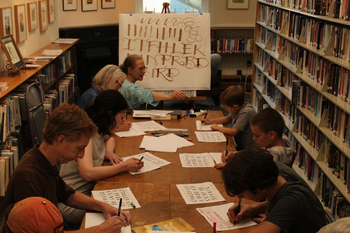 Learning calligraphy by hand