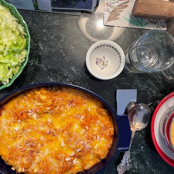 Bobby’s chicken enchiladas