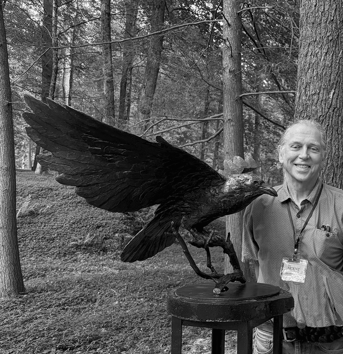 Norfolk sculptor’s raven lands at The Mount