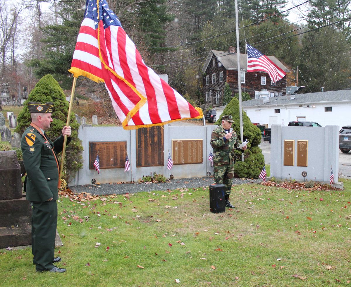 Salisbury honors veterans in snowy ceremony