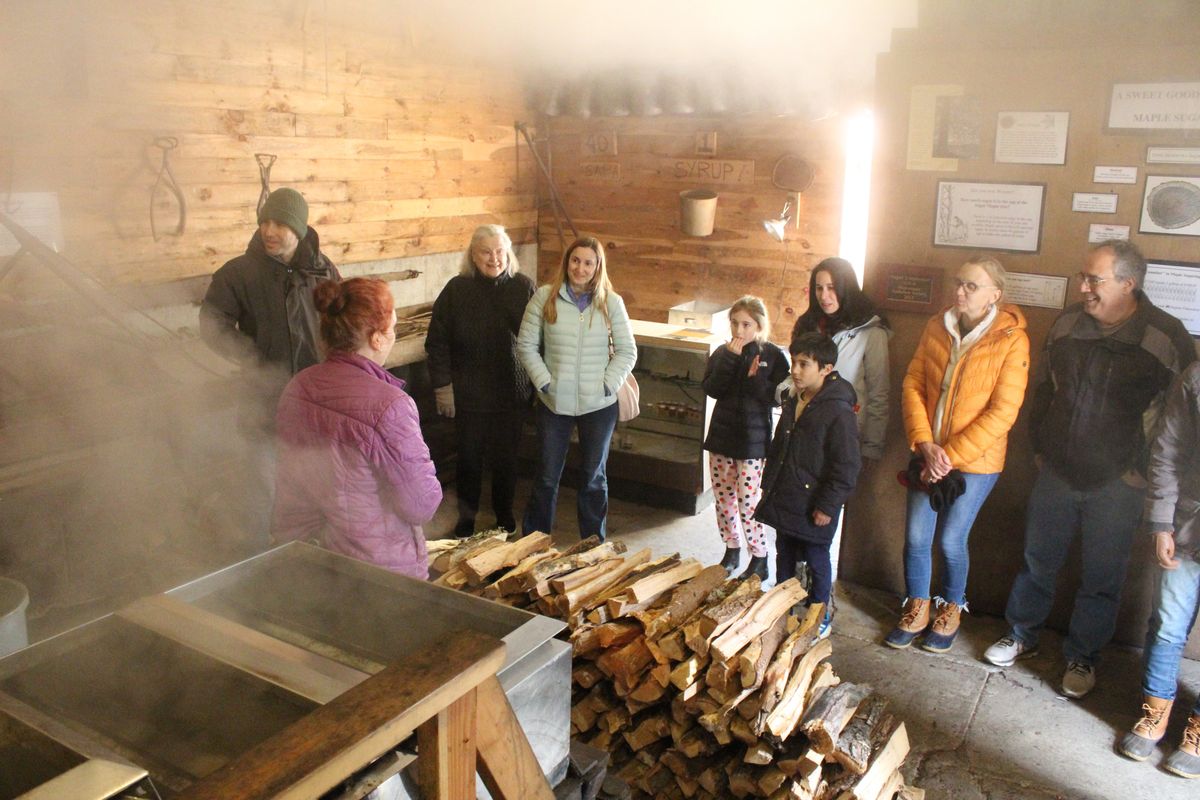 Turning sap to syrup at Audubon