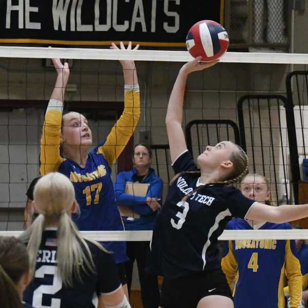 Housatonic volleyball takes on Wolcott Tech