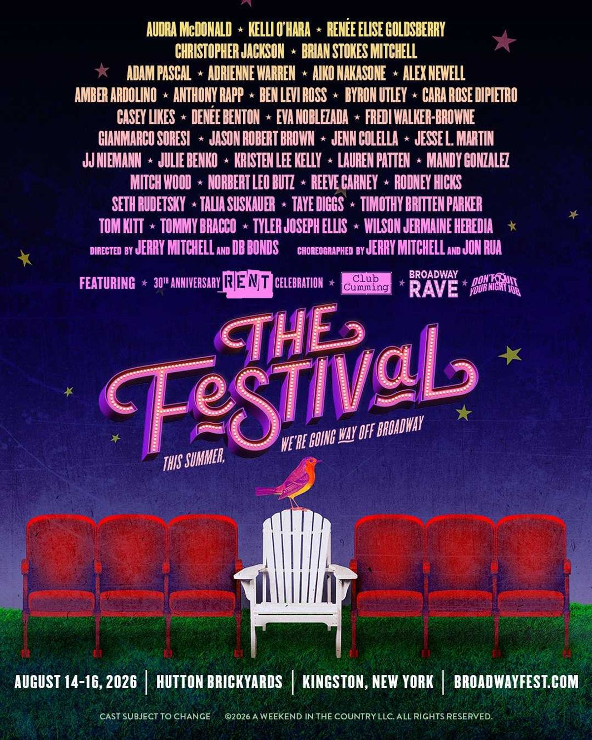 An outdoor festival for Broadway fans