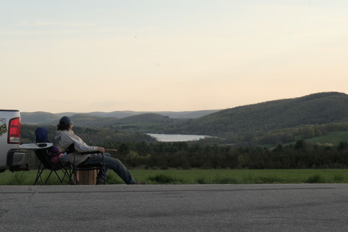Sunset gazing on Tory Hill