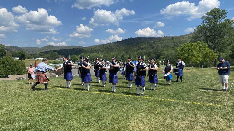 The Keening of the Pipes, the Tapping Of the Drums and of Course the Haggis Toss