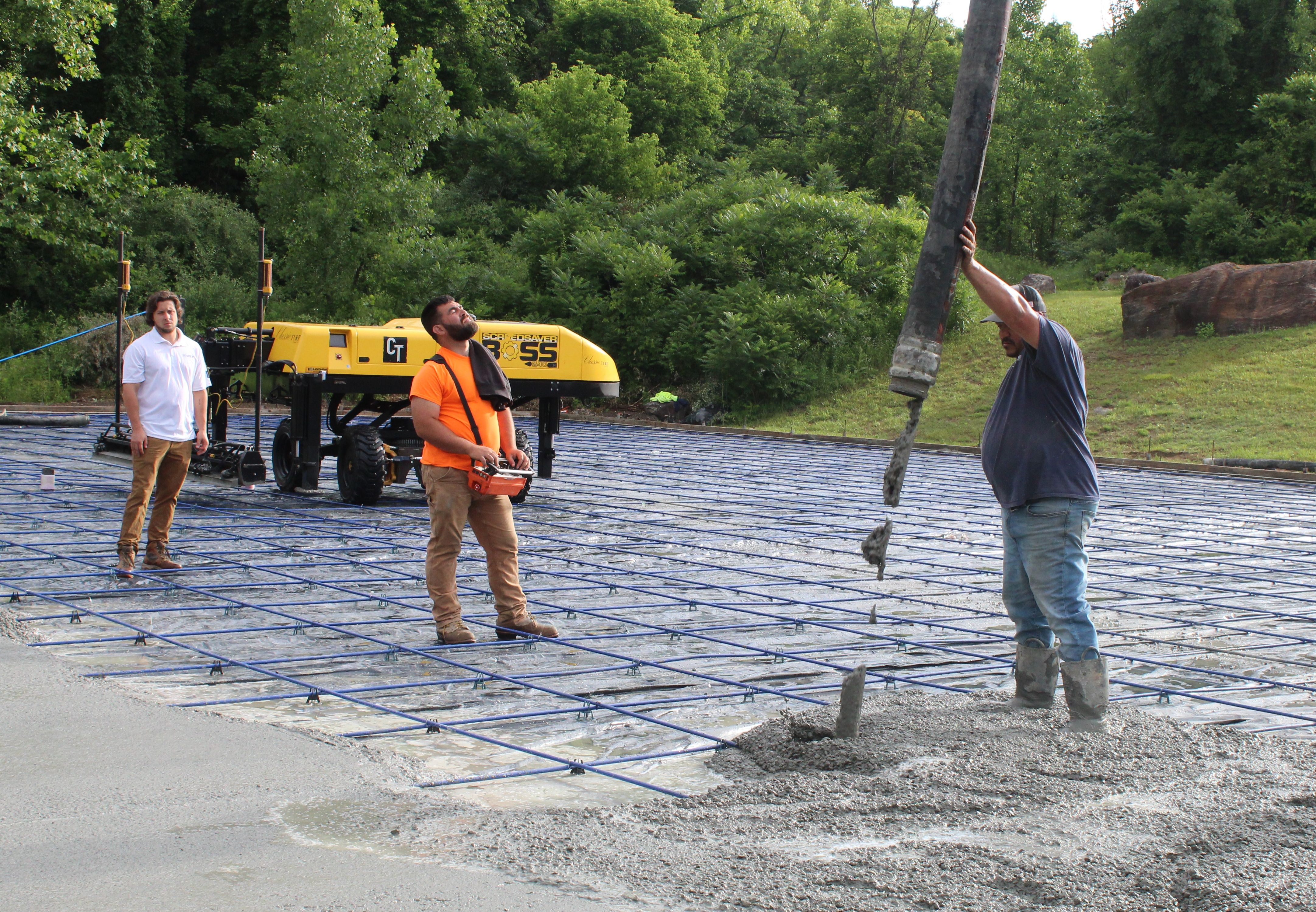Tennis court reno begins