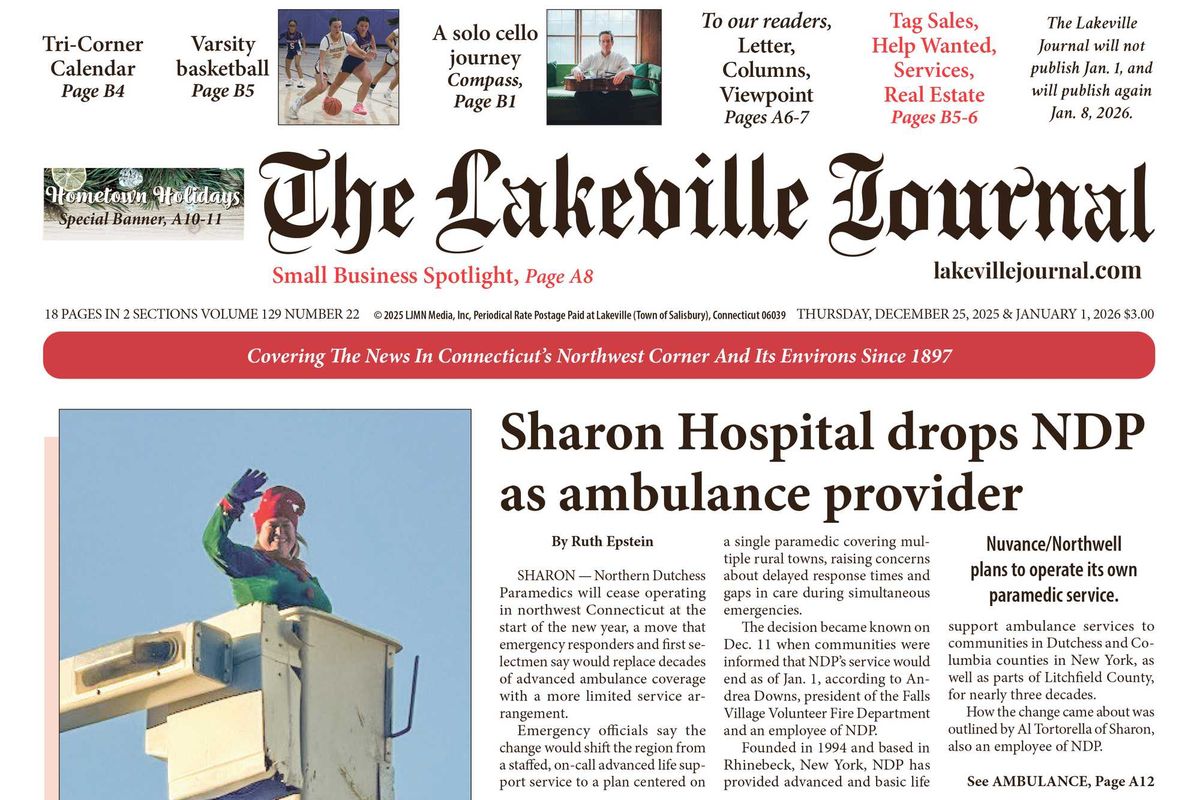 The Lakeville Journal - December 25, 2025 & January 1, 2026