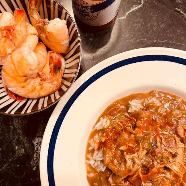 Chicken and sausage gumbo