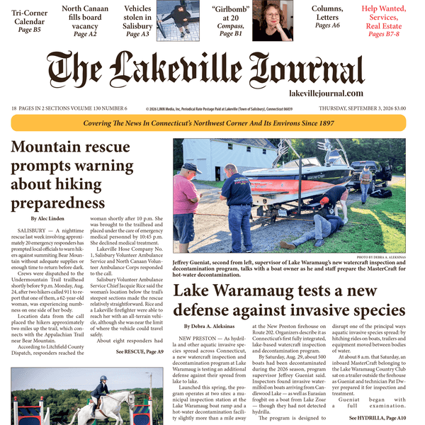 The Lakeville Journal - September 3, 2026