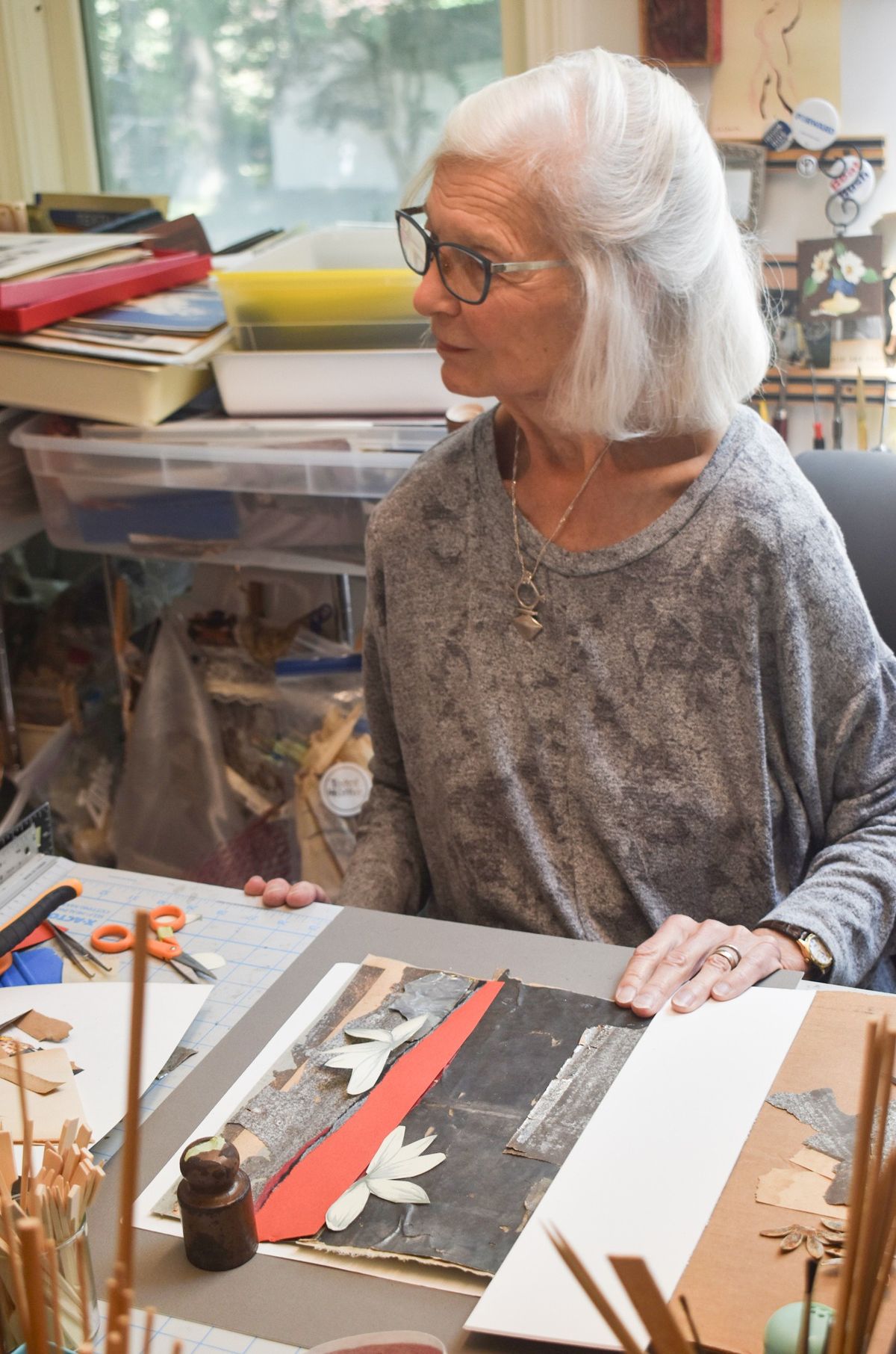 Collage exhibit brings layers of history and art to Falls Village