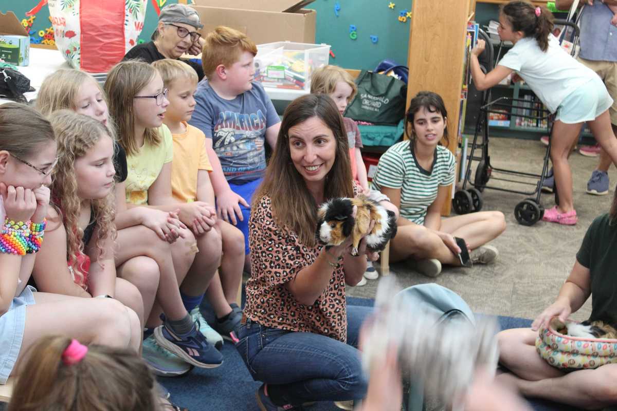 Nonprofit brings furry friends to David M. Hunt Library