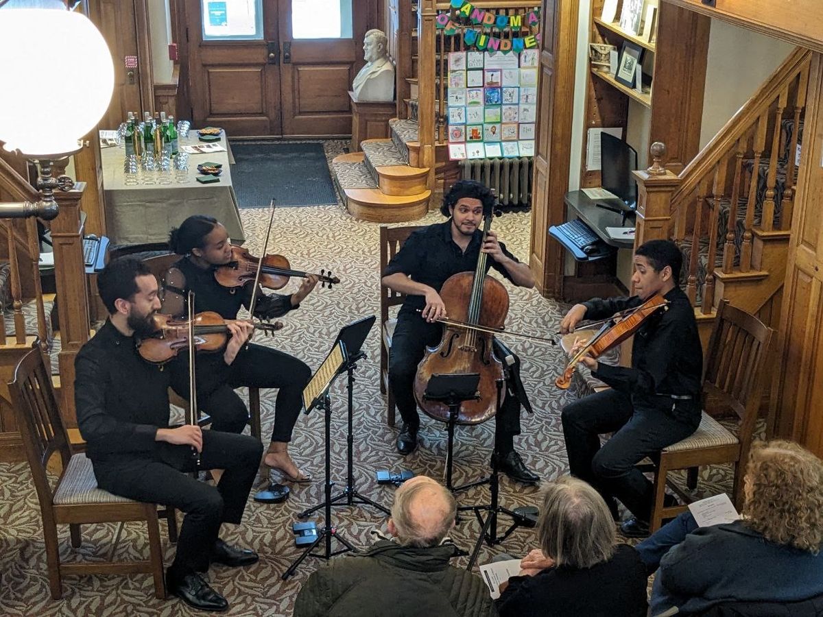 String quartet dazzles Hotchkiss Library