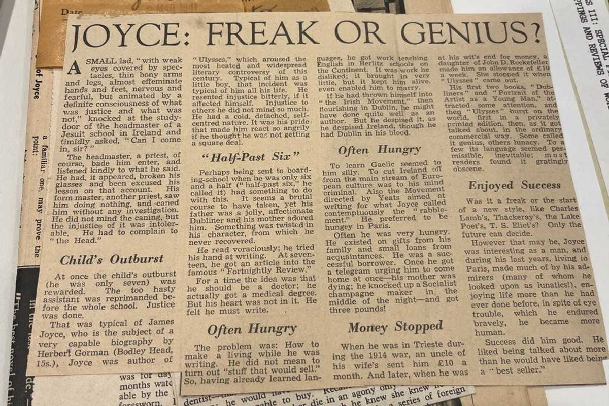 Revisiting James Joyce’s legacy from Yale’s rare book library