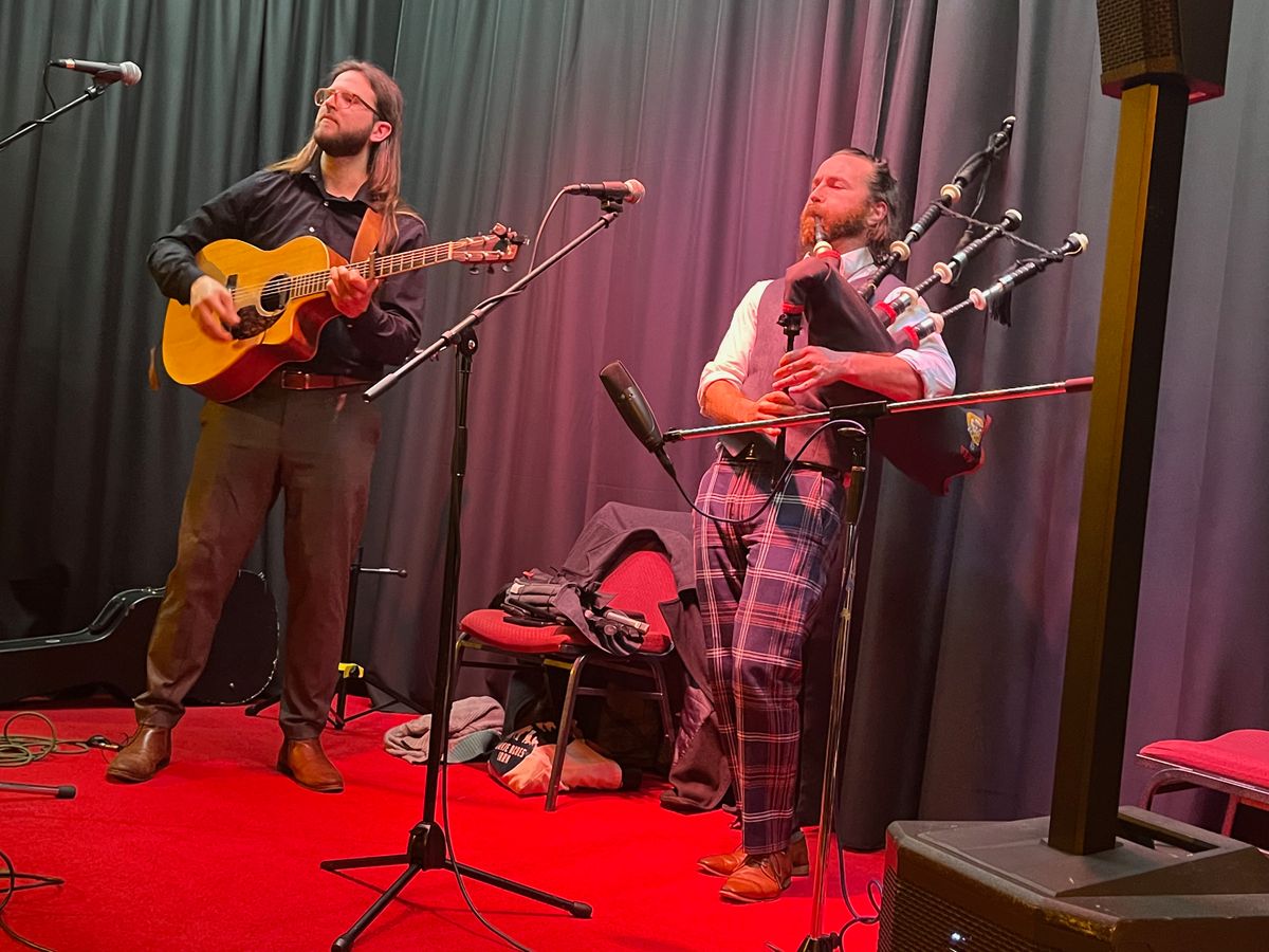 Jesse Ofgang and Kevin Elam bring Celtic thunder to the Library Annex on a stormy evening