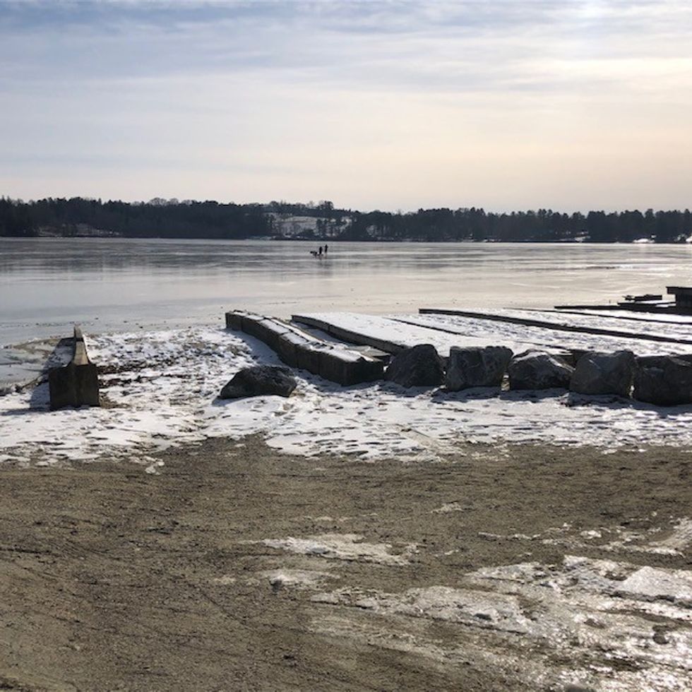 The Ice Man declares the lake is frozen