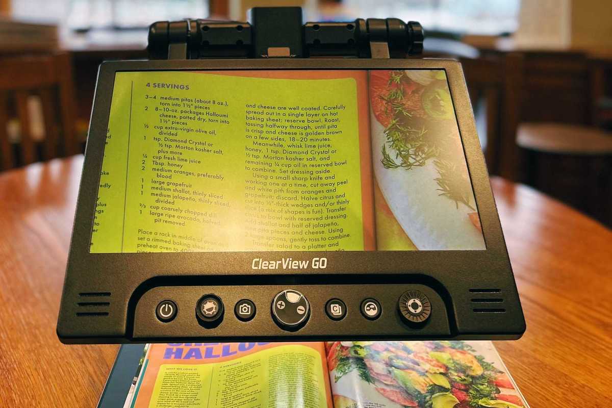 Magnifier stand added to Hotchkiss Library