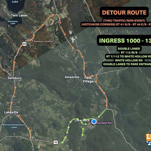 Traffic detours set around Lime Rock Park June 27-28