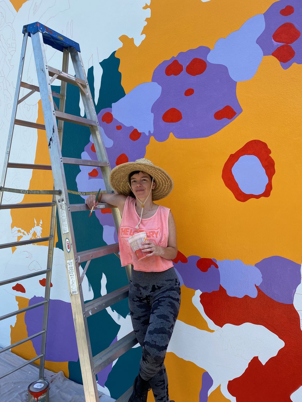 Mural is Underway at Sharon Center School