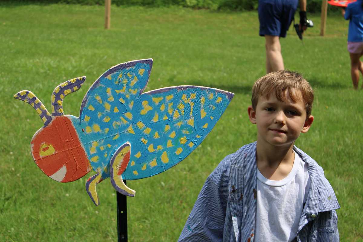Creativity swarms Hunt Library for insect artmaking workshop
