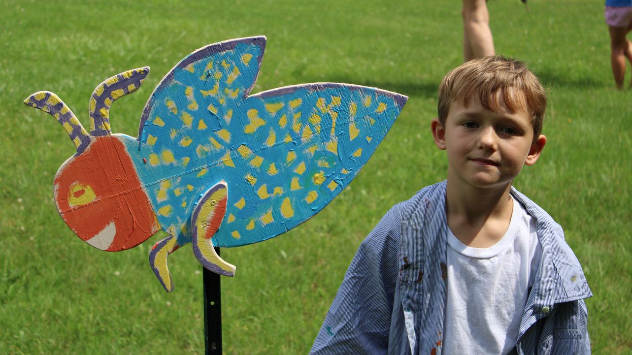 Creativity swarms Hunt Library for insect artmaking workshop