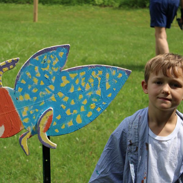 Creativity swarms Hunt Library for insect artmaking workshop