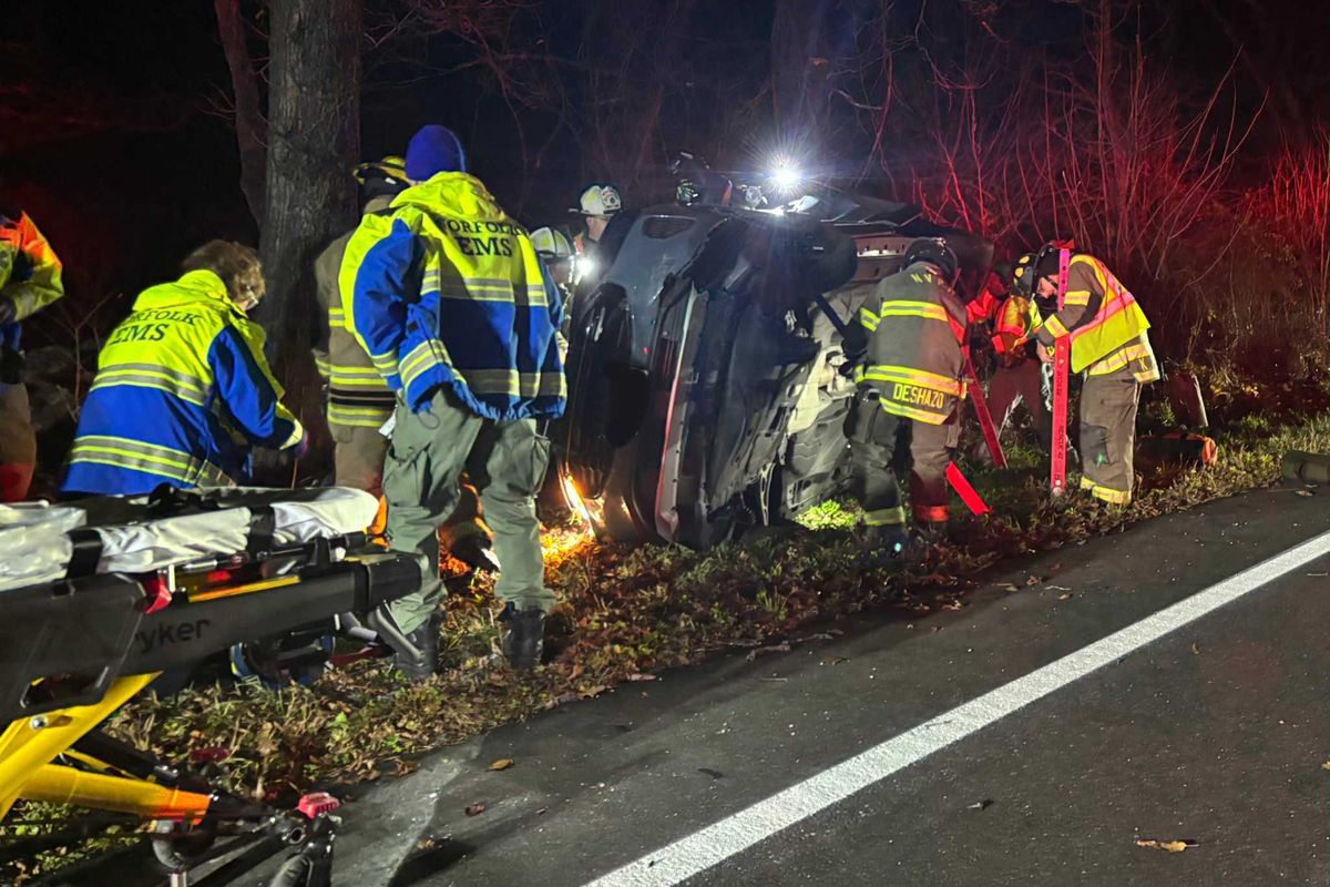 Man, 60, dies in single-car crash on Route 272 in Norfolk