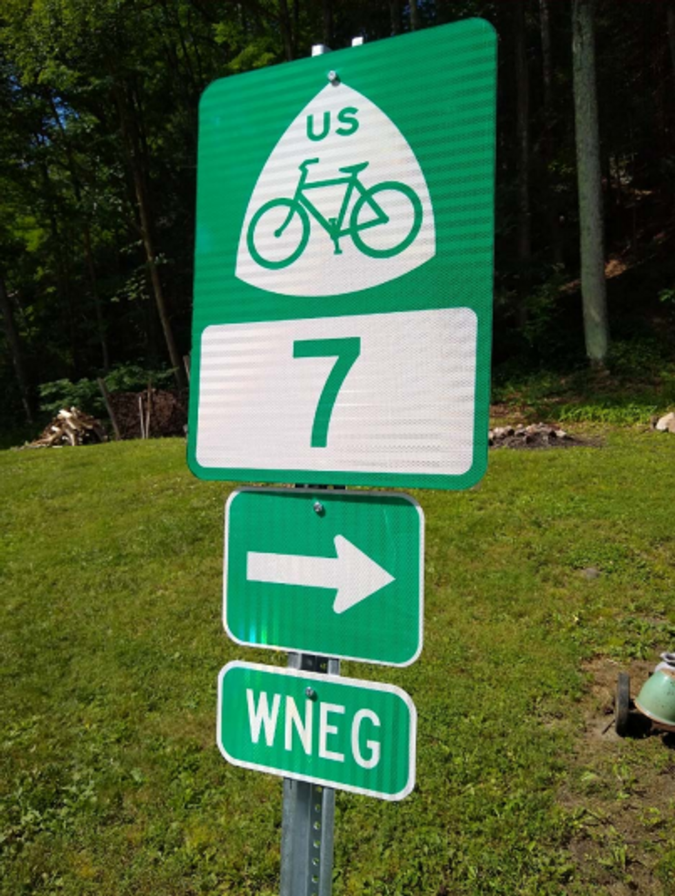 Signs will guide travelers on a new Route 7, for bicyclists
