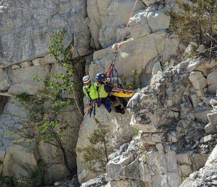 Volunteers rescue terrier in quarry