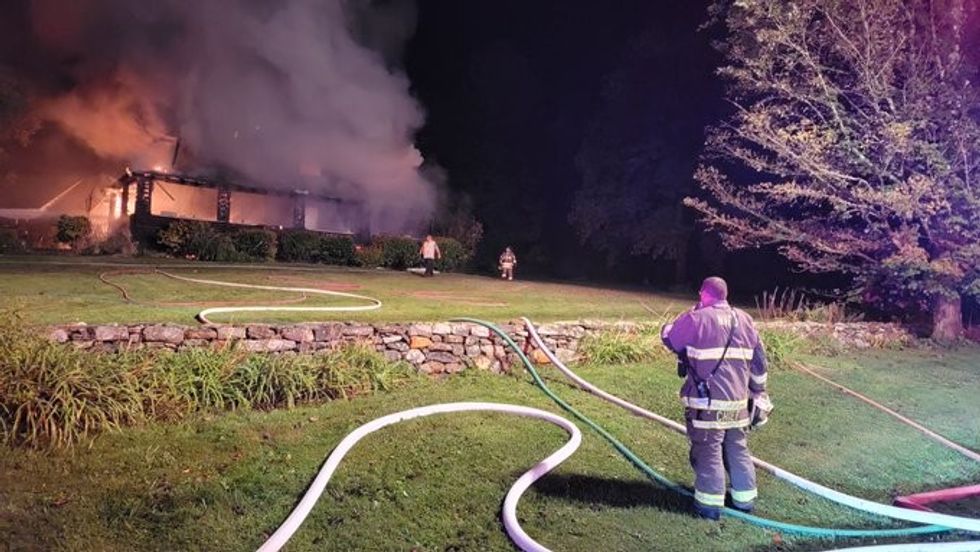 Fire engulfs family home in Norfolk