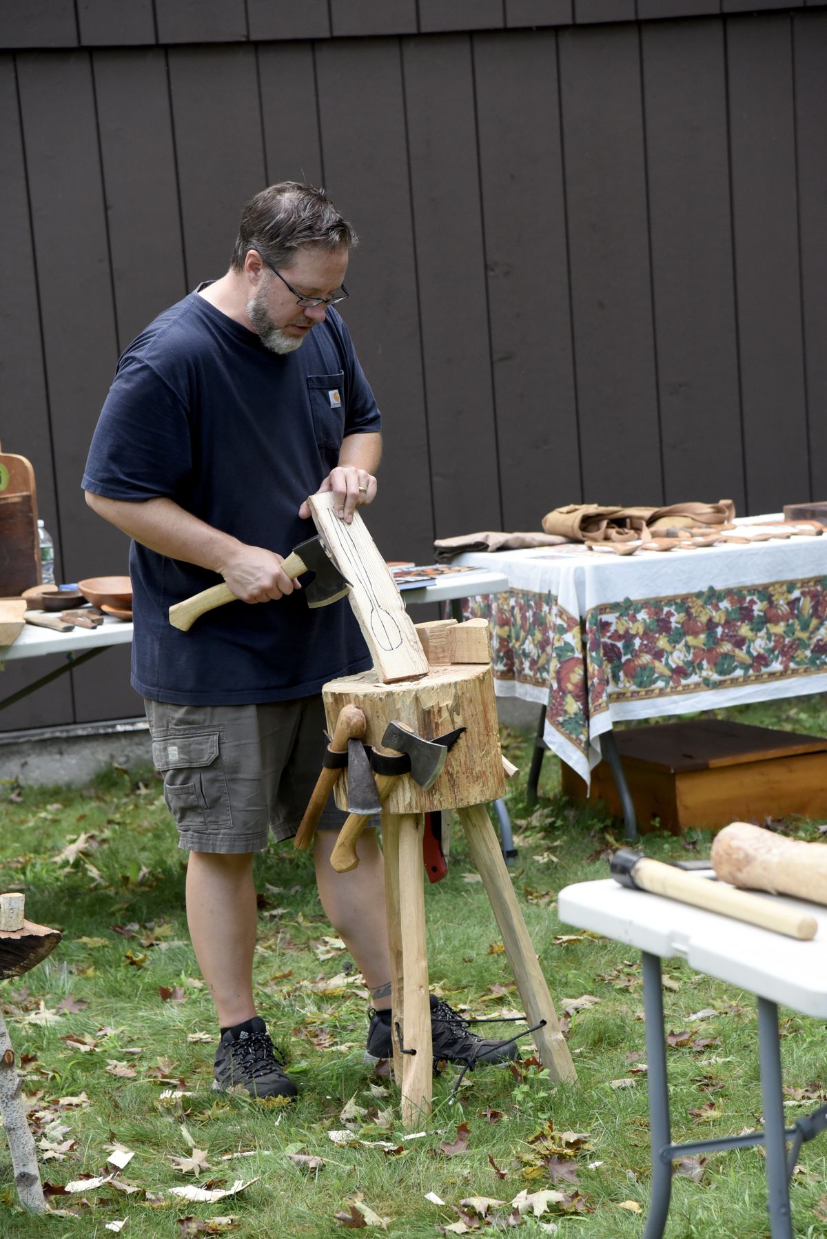 Carving wooden spoons from scratch at Sloane