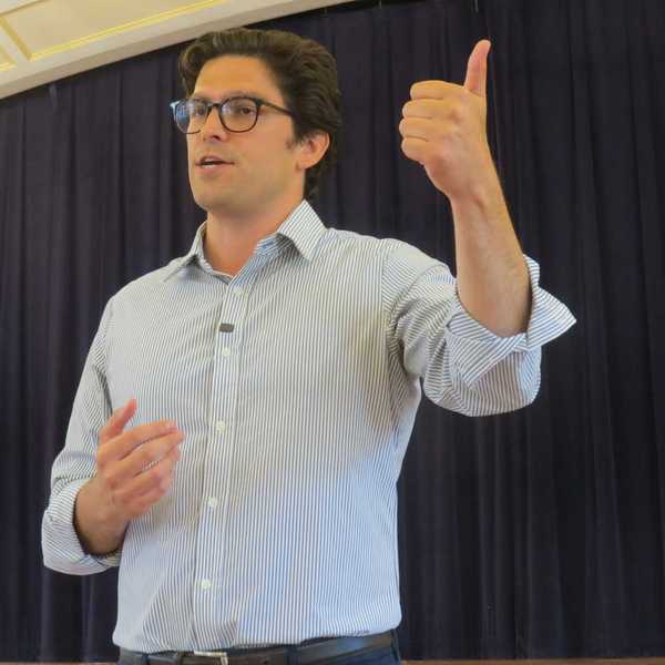 Republicans gather to hear candidate Ryan Fazio speak in Kent