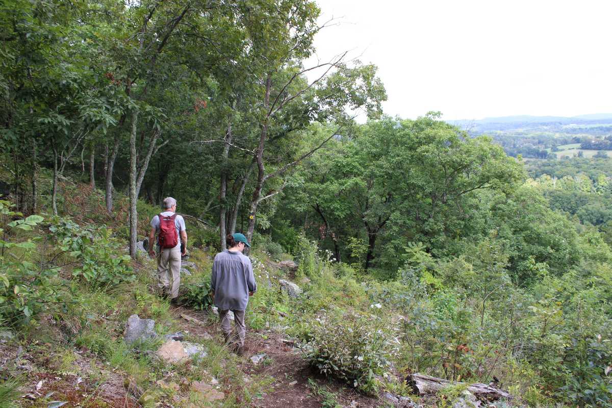 Sharon Land Trust opens challenging new trail on Indian Mountain