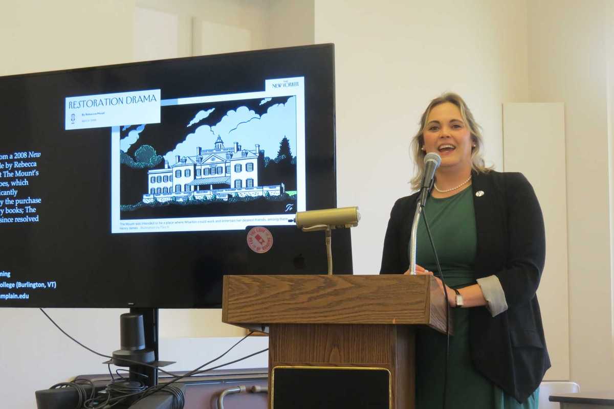 At Sharon Historical Society talk, Edith Wharton’s library comes to life