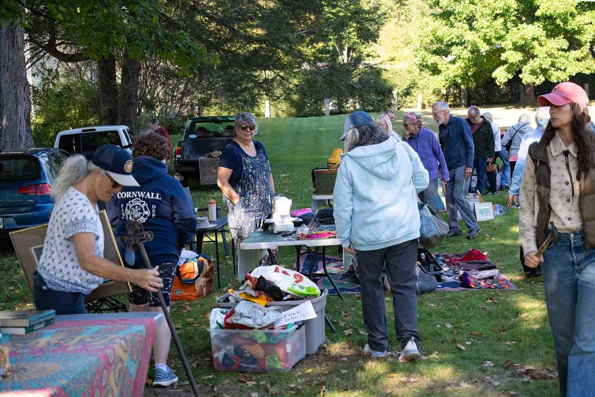 Townwide tag sale draws 30 sellers to Cornwall green