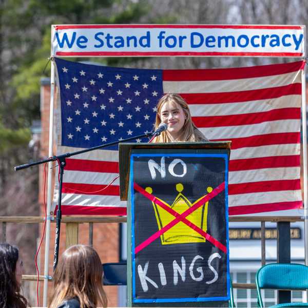 Hundreds rally across Northwest Corner in ‘No Kings’ protests