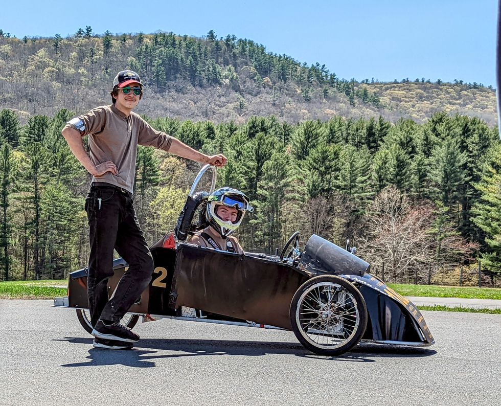 Students race EVs at Lime Rock