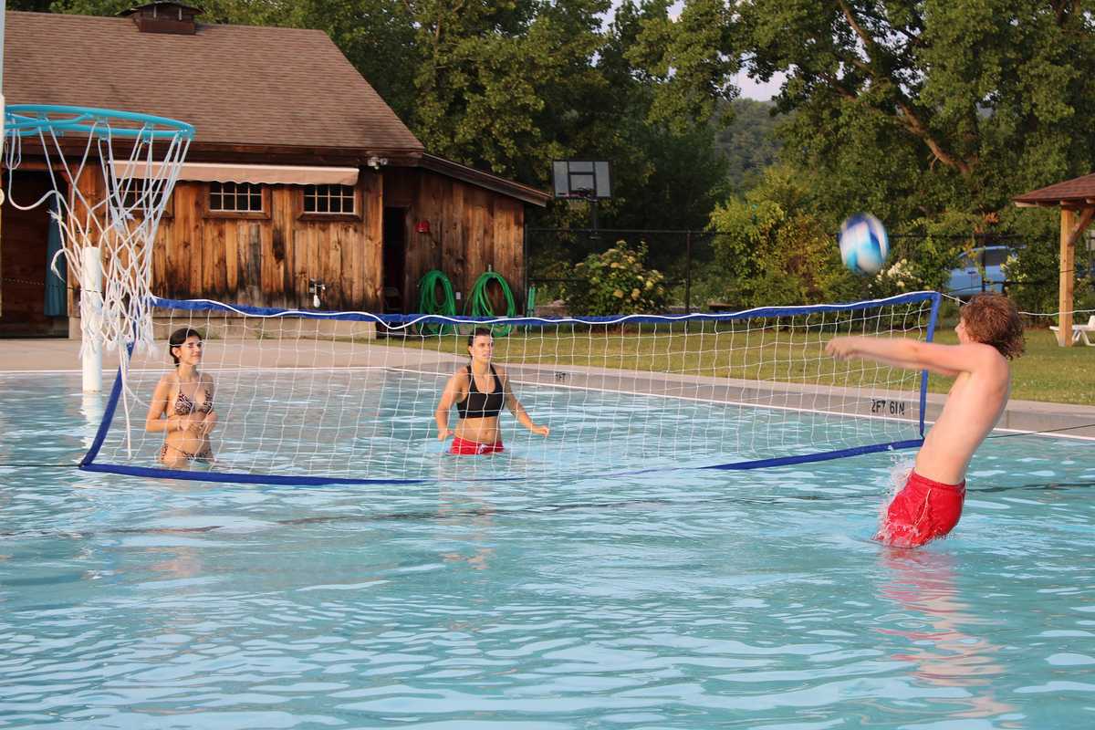 Weekly aqua volleyball comes to Falls Village pool