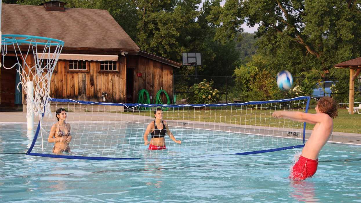 Weekly aqua volleyball comes to Falls Village pool