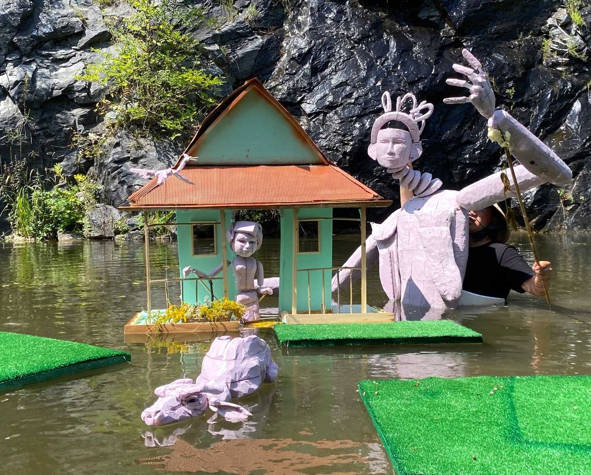A Vietnamese water puppet musical returns to the quarry where it began