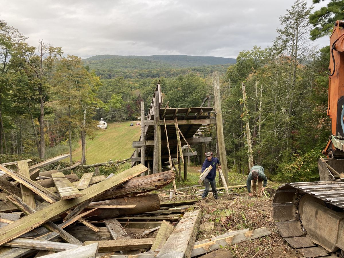 Satre Hill 30 meter ski jump demolished for reconstruction