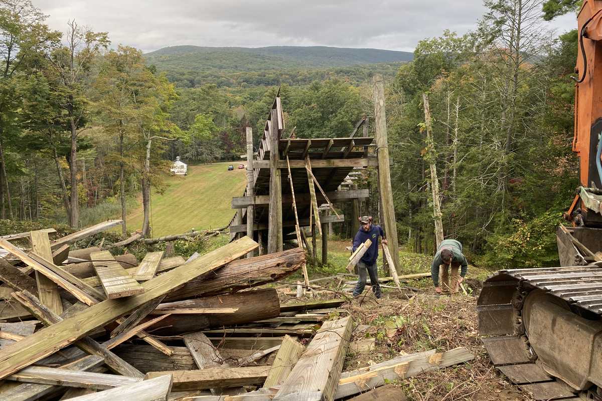 Satre Hill 30 meter ski jump demolished for reconstruction