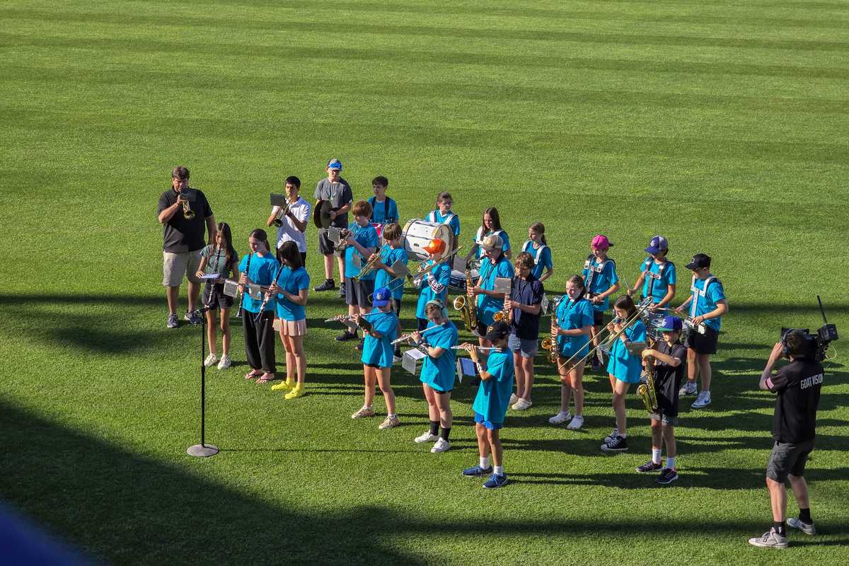 SCS band opens for Hartford Yard Goats